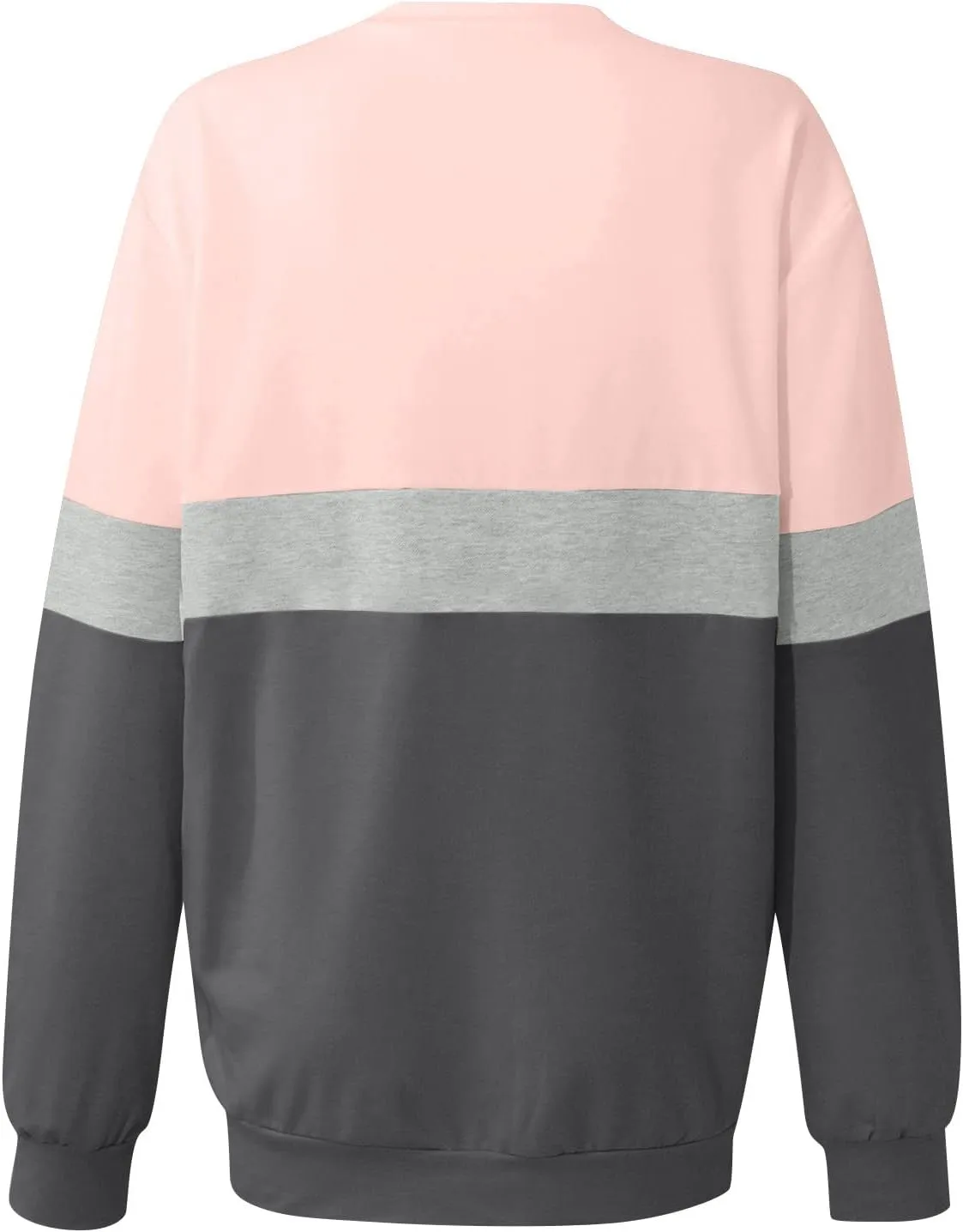 Womens Tops Long Sleeve 2024 Casual Crew Neck Solid Color Pullover Knit Cotton Plus Size Comfy Soft Outfits Teens