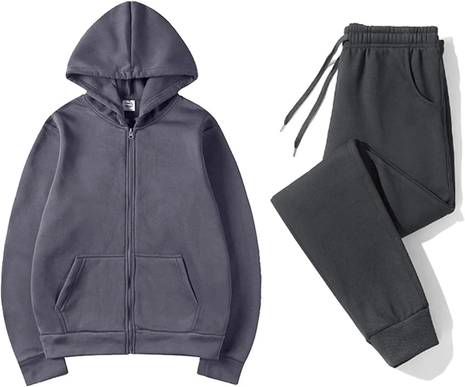Women's Two Piece Outfits Set Long Sleeve Crewneck Workout Zip Up 2 Piece Fashion 2024 Trendy Pajamas Outfits