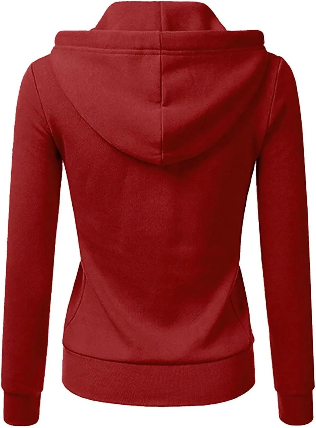 Womens Zip Up Hoodies Lightweight Casual Long Sleeve Drawstring Slim Fit Hooded Sweatshirts with Pockets