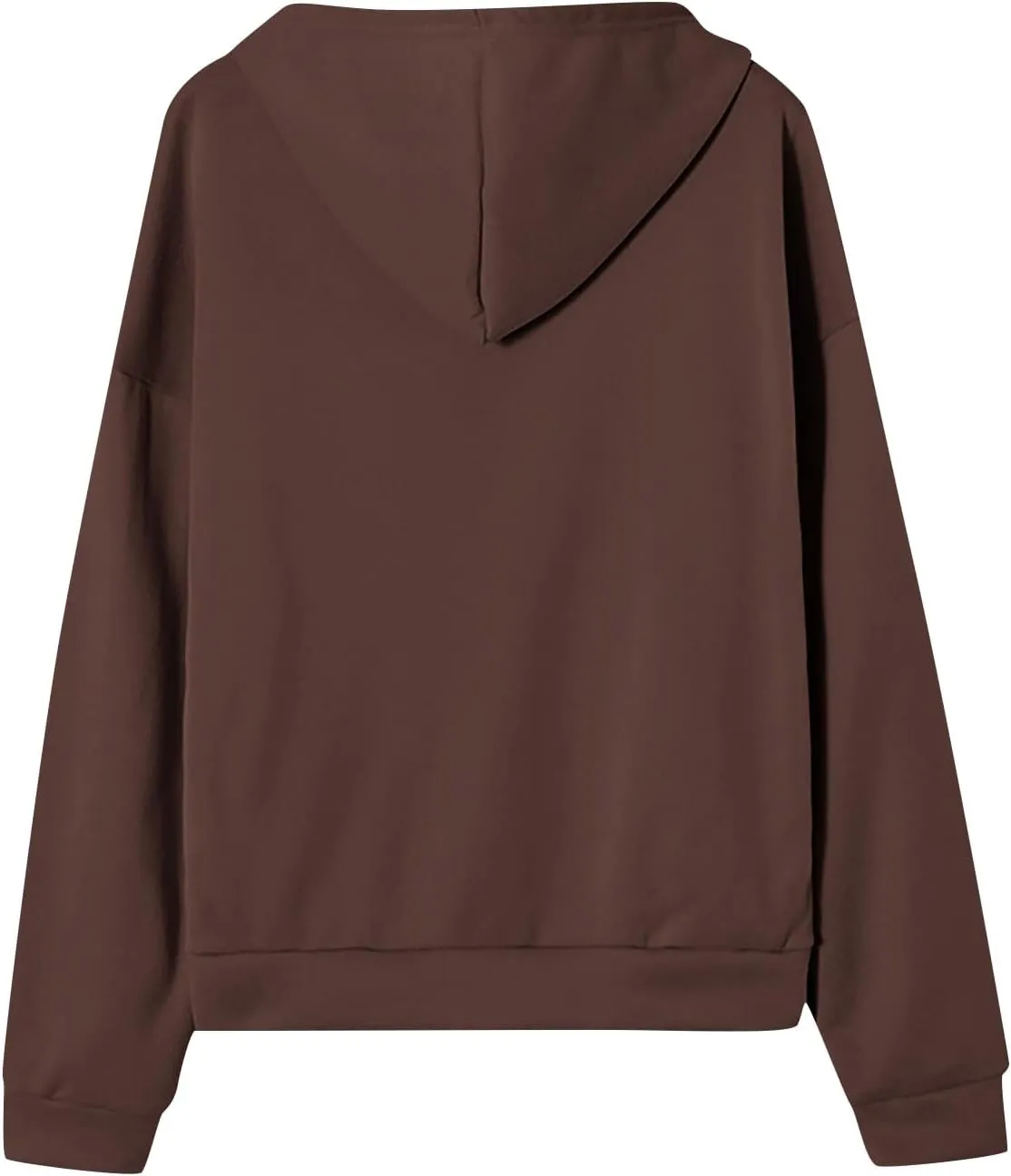 Womens Zip Up Hoodies Solid Color Long Sleeve Sweatshirts Casual Loose Lightweight Jacket with Pockets