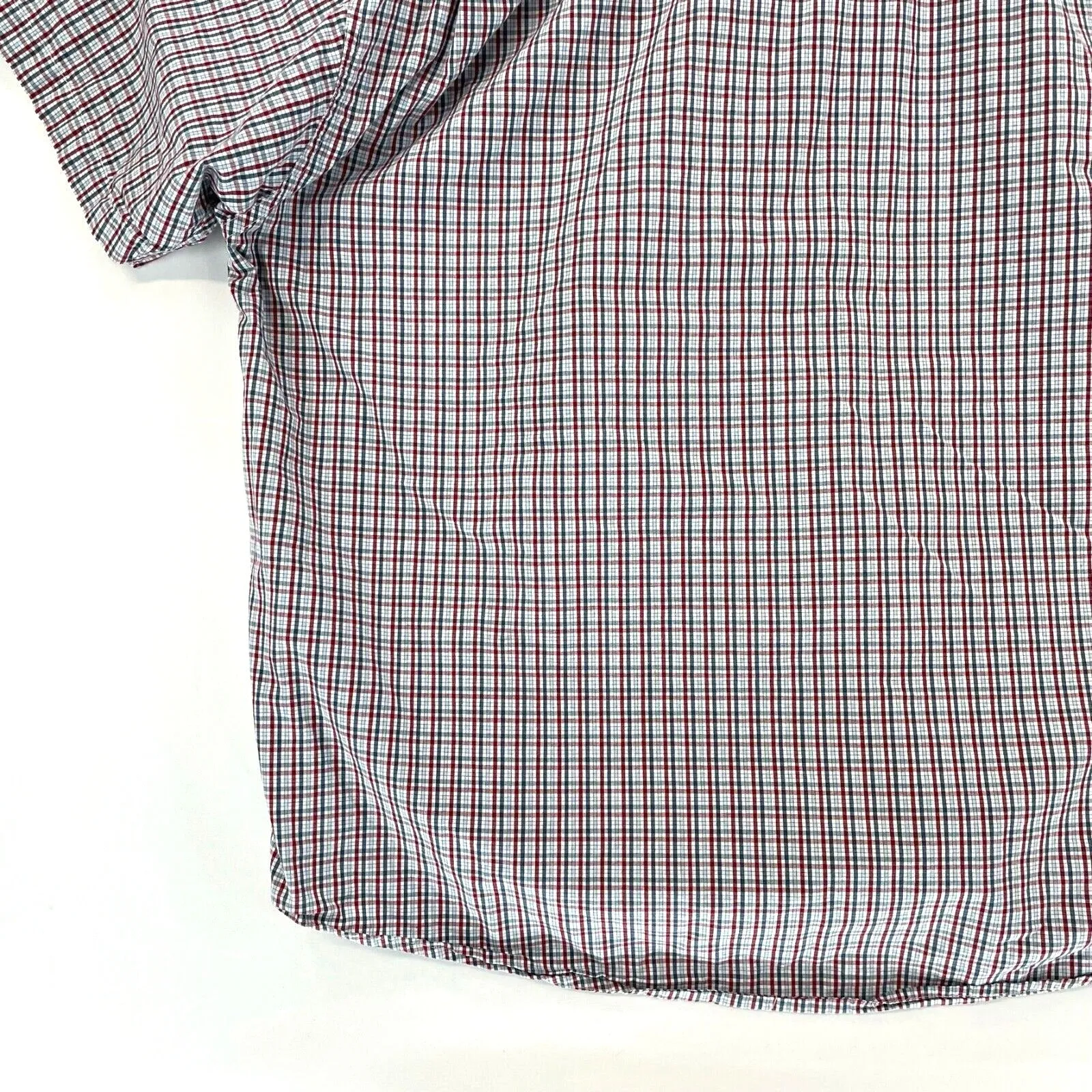 Wrangler Men's Button Up Shirt Lightweight Workwear Plaid Blue Red Size 2XL
