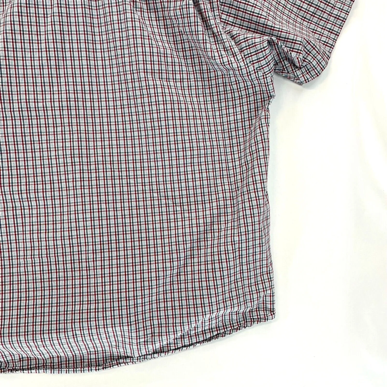 Wrangler Men's Button Up Shirt Lightweight Workwear Plaid Blue Red Size 2XL