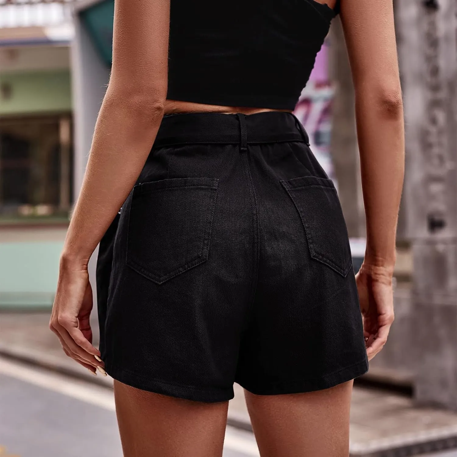 XUNRYAN Cargo Shorts Womens Summer Running Athletic Workout Short Cargo Pants Elastic High Waisted Hiking Bermuda Shorts