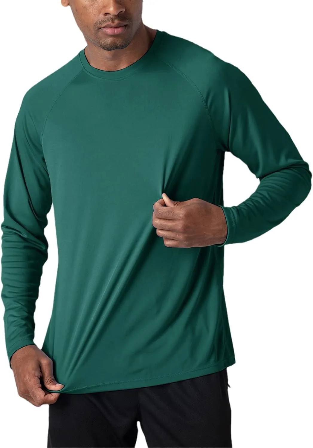 Yiqinyuan Men's T-Shirts Summer Long Sleeve Performance Quick Dry Breathable Hiking T-Shirts