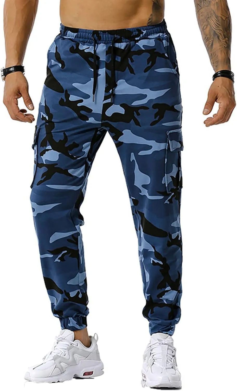 Ymosrh Mens Pants Cargo Men Jeans Solid Color Ripped Holes Frayed Gradient Washed Trousers Chino Pants