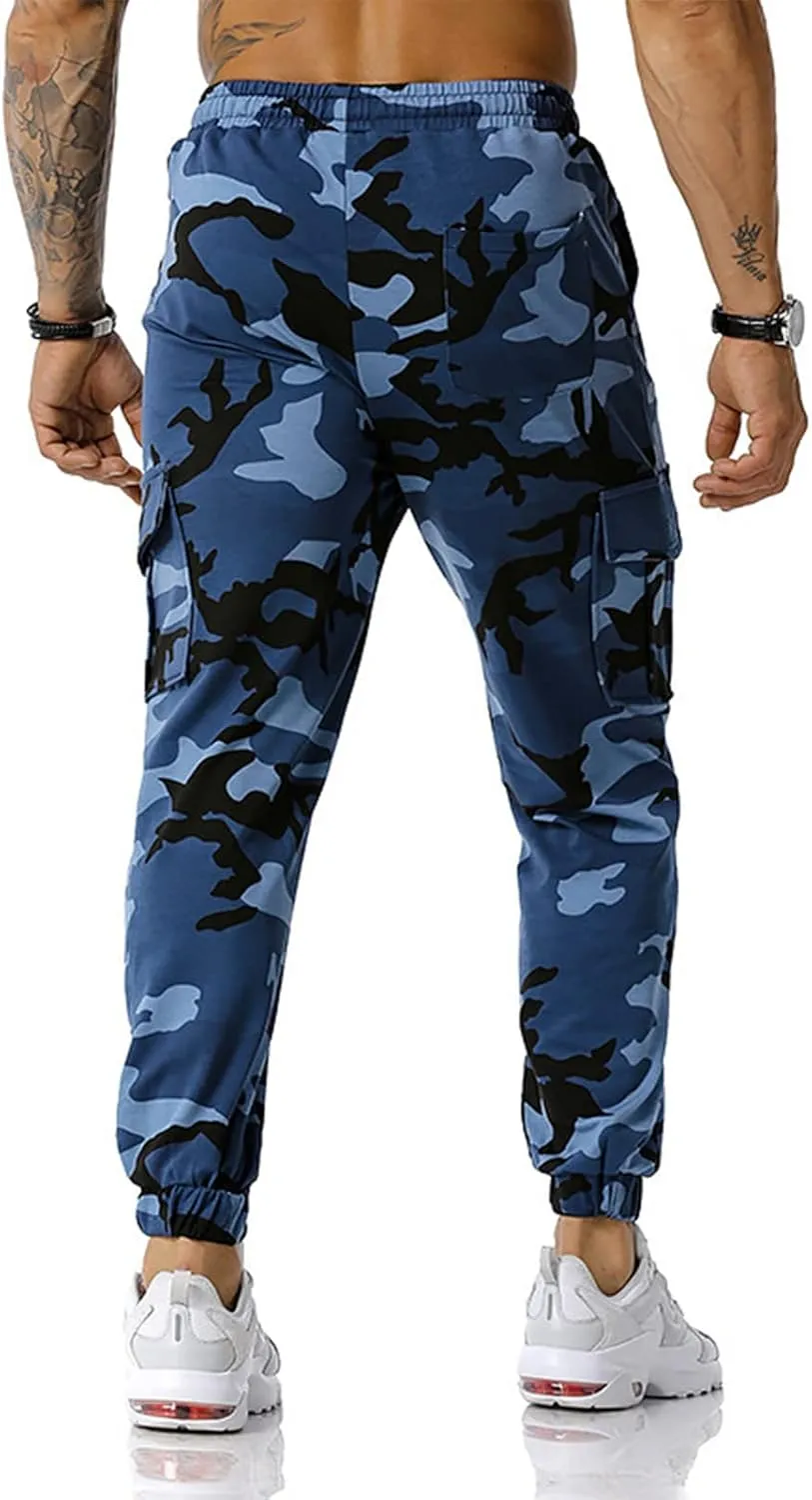 Ymosrh Mens Pants Cargo Men Jeans Solid Color Ripped Holes Frayed Gradient Washed Trousers Chino Pants