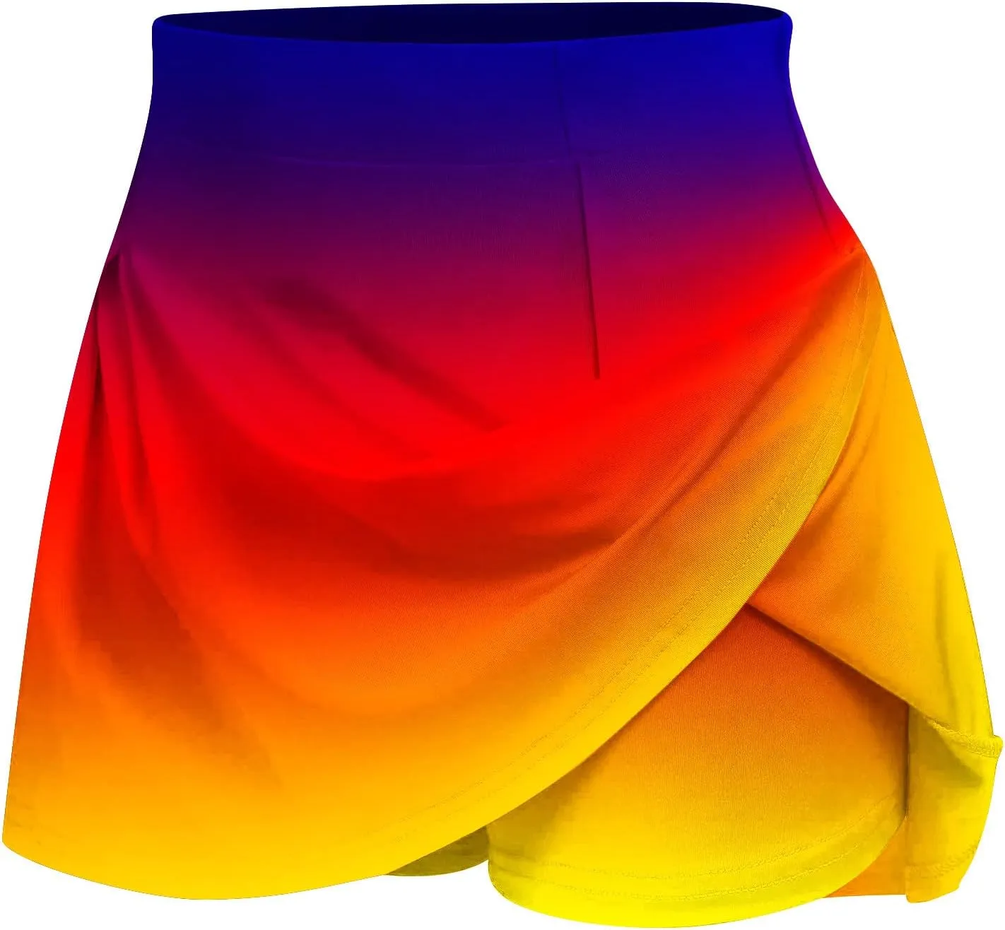 Yoga Short Skirt for Women Gradient Summer Running Skirted Shorts Active Lifestyle Casual Everyday Skirt Pant 2025
