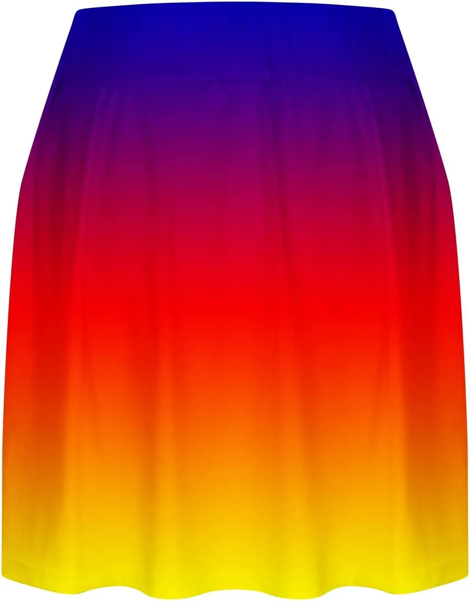 Yoga Short Skirt for Women Gradient Summer Running Skirted Shorts Active Lifestyle Casual Everyday Skirt Pant 2025
