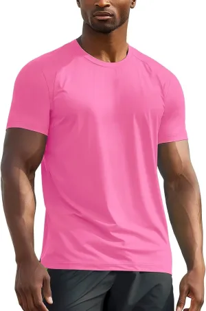 Zengjo Athletic T Shirts for Men,Quick Dry Gym Workout Running Sport Moisture Wicking Short-Sleeve Crewneck Tee