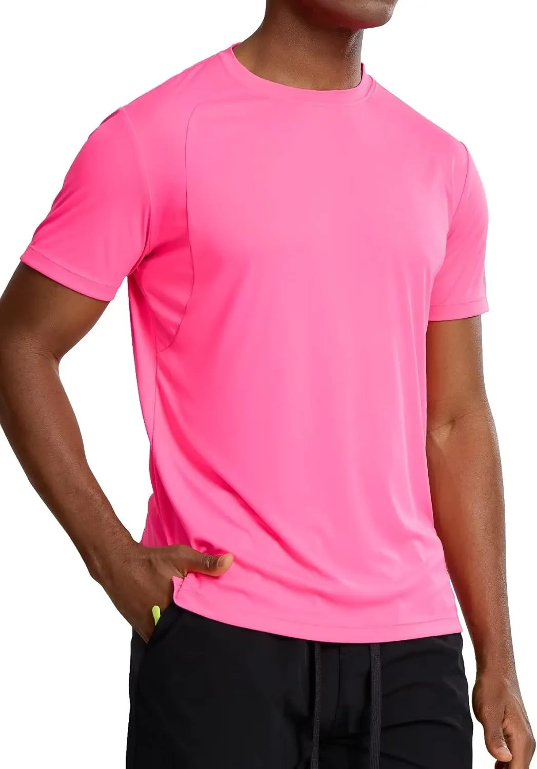 Zengjo Athletic T Shirts for Men,Quick Dry Gym Workout Running Sport Moisture Wicking Short-Sleeve Crewneck Tee