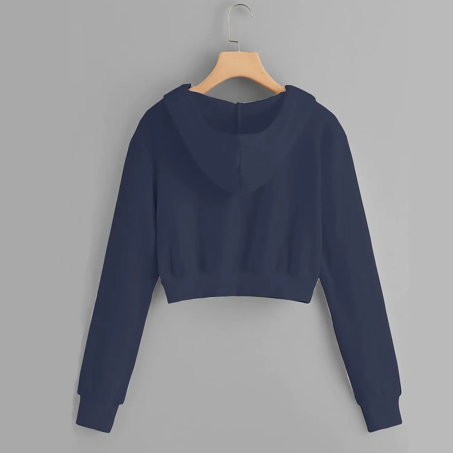Zip up Hoodie Women Cropped Fashion Sweatshirt Drawstring Hoodies Casual Winter Jackets Long Sleeve Fall Tops 2024