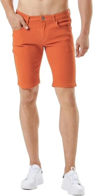 ZLZ Slim Ripped Jean Short for Men, Men's Casual Stretch Slim Fit Denim Short