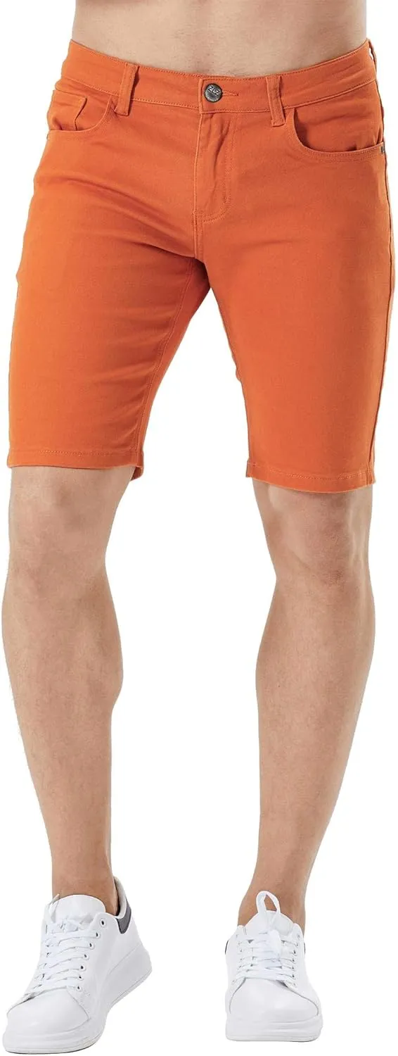 ZLZ Slim Ripped Jean Short for Men, Men's Casual Stretch Slim Fit Denim Short